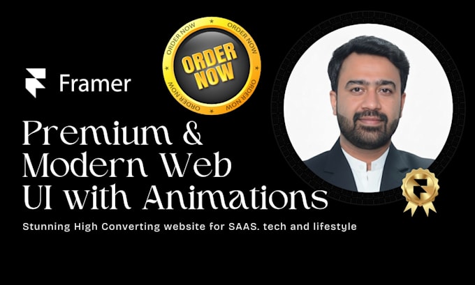create a premium framer website with clean UI and animations