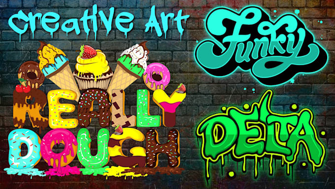 create graffiti text, tags, t shirts, and logo design