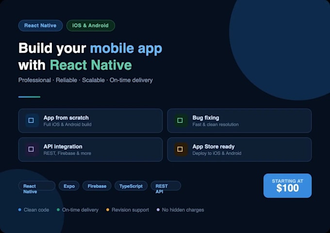 build and fix your react native mobile app
