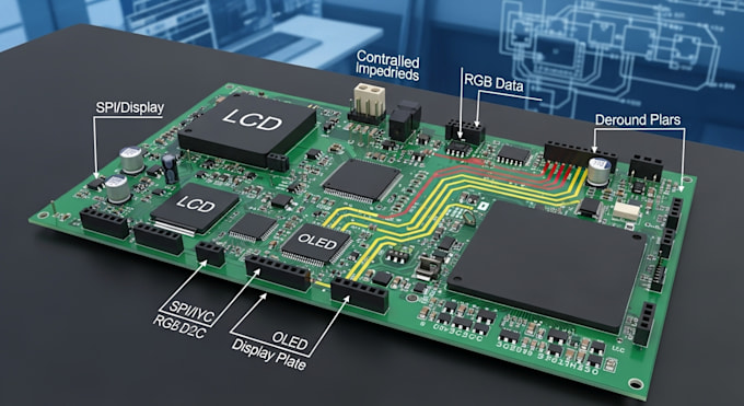 Embedded Display Reference Design Design lcd, oled, and tft display interface pcb for embedded systems by ...