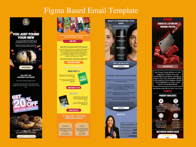 create figma email templates  modern and responsive