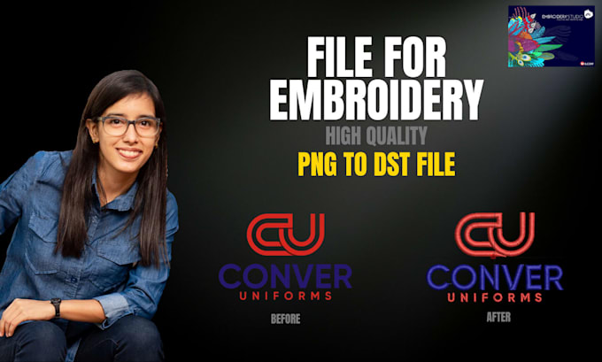 convert your logo to embroidery dst file