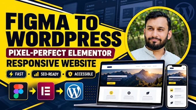 convert figma to elementor or figma to wordpress website