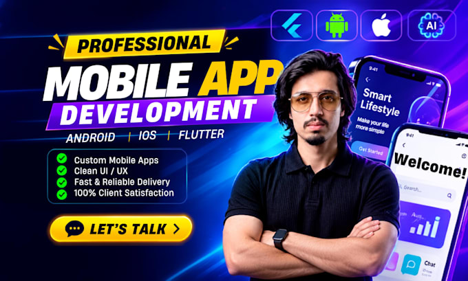 do custom ios and android mobile app development using flutter ai app developer