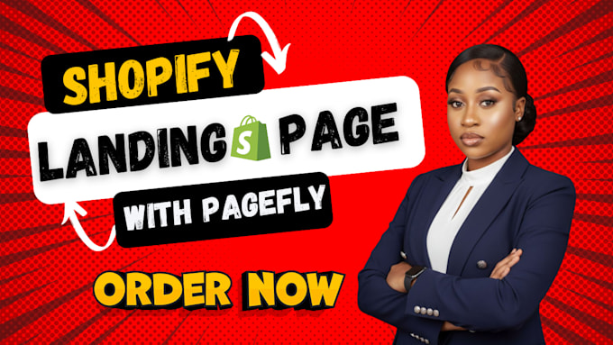 design custom shopify landing page with pagefly