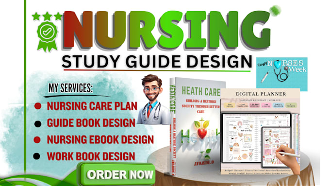 design nursing study guide design, case study, concept map, care plan soap notes
