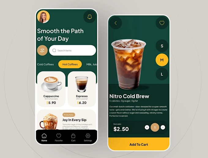 develop delivery coffee shop app coffee website drink app
