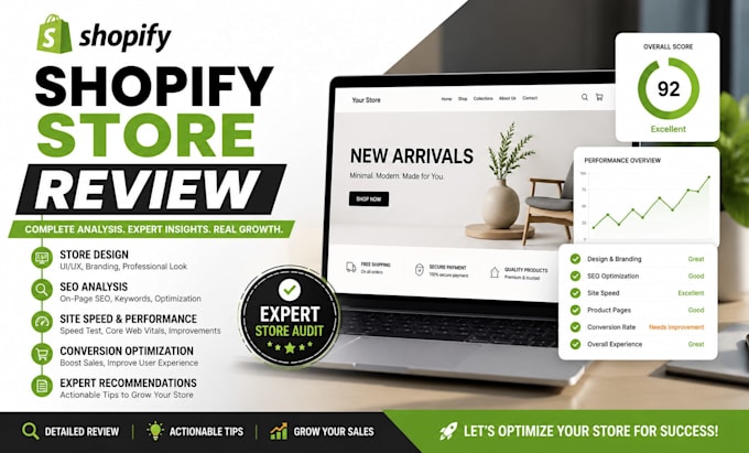 review your shopify store and improve conversion rate