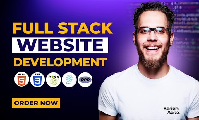 do website development as frontend back end developer full stack web developer