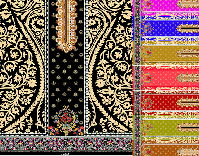 create professional textile and graphics design will print or pattern