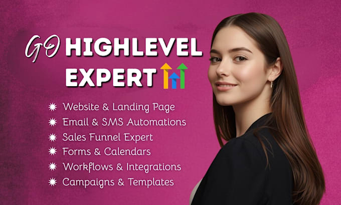 setup gohighlevel website, ghl expert, email SMS automation, clickfunnels expert