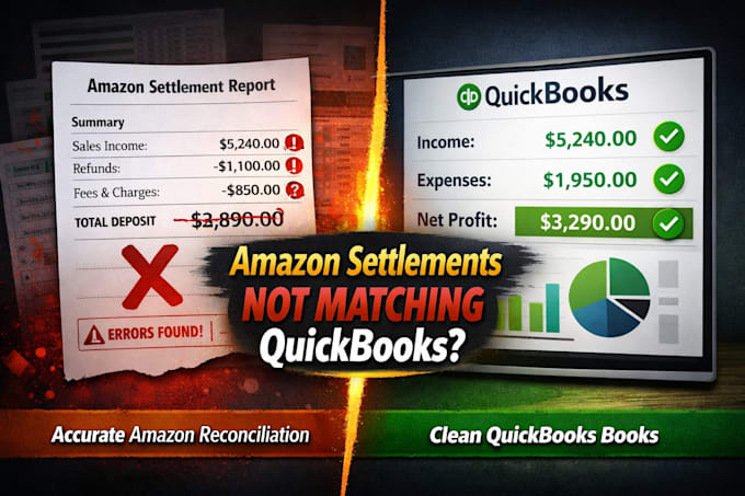 reconcile amazon settlement reports in quickbooks bookkeeping