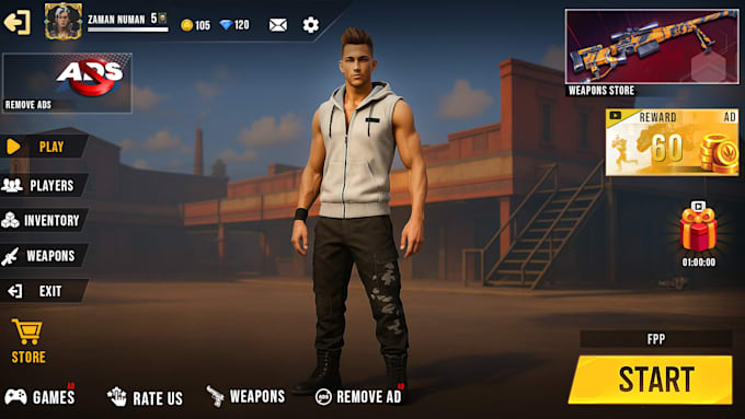 create modern game UI UX design