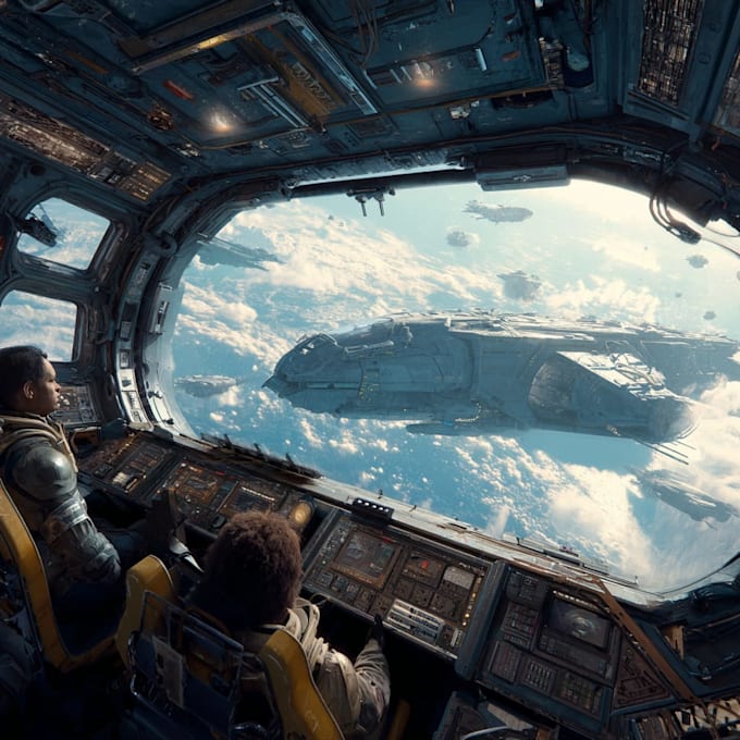 draw sci fi illustration and sci fi sci fi illustration
