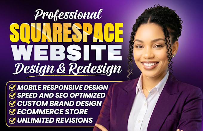 build squarespace website, design or redesign squarespace website development