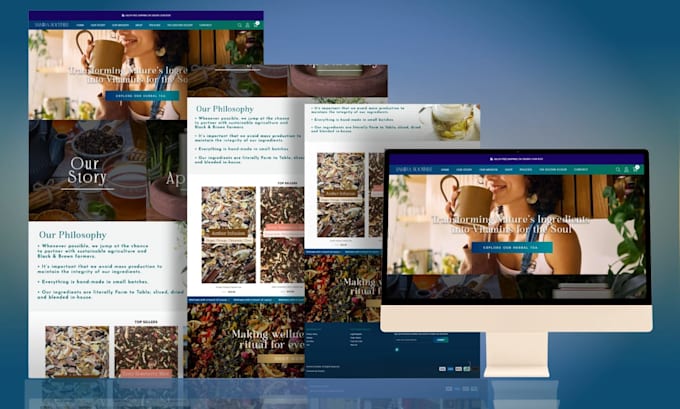 natural holistic website naturopathic website, spa, holistic wellness website