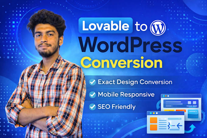 convert lovable to wordpress website with clean and responsive design