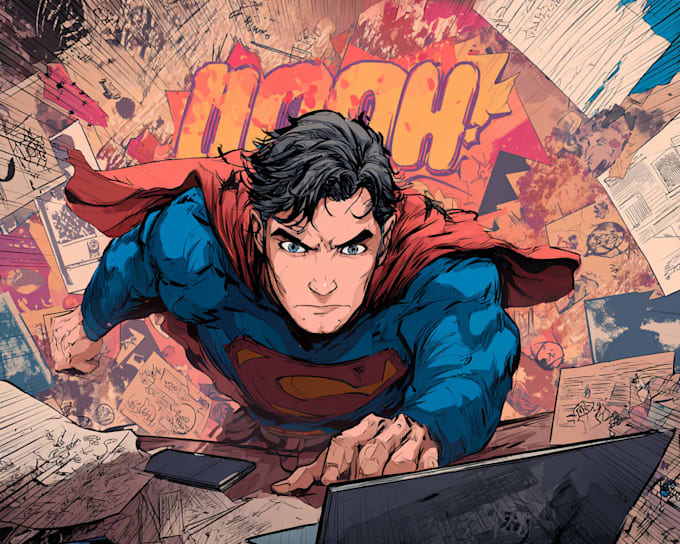 draw superhero cartoons for comics and covers