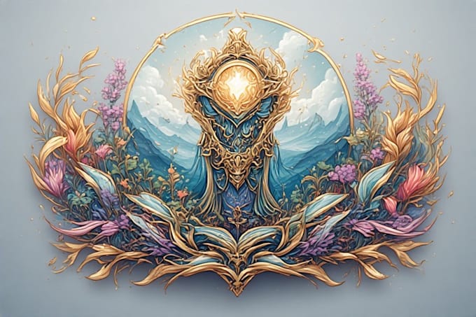 create a fantasy game logo and branding
