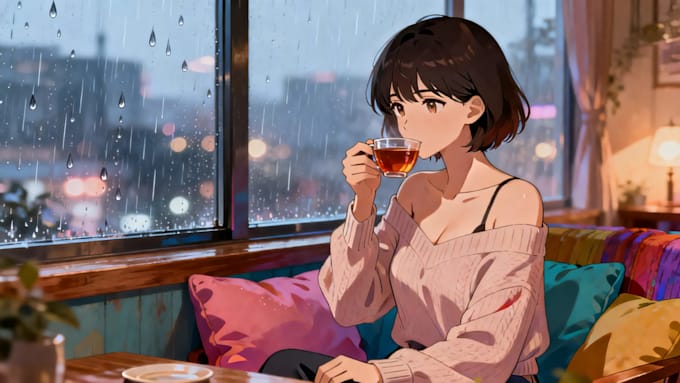 lofi loop animation for your cozy music ambiance