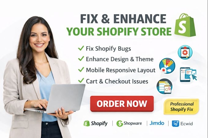 fix shopify bugs enhance design theme layout mobile responsive cart issues