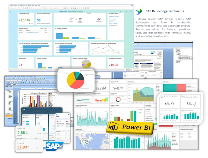 develop sap crystal reports, power bi analytics for sap business one, netsuite