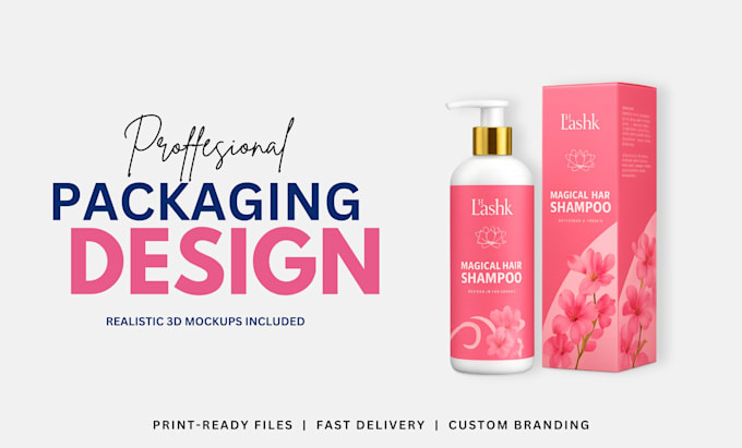 design professional product packaging with 3d mockups