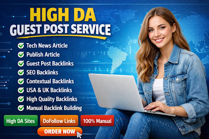secure high da tech backlink using tech guest post outreach
