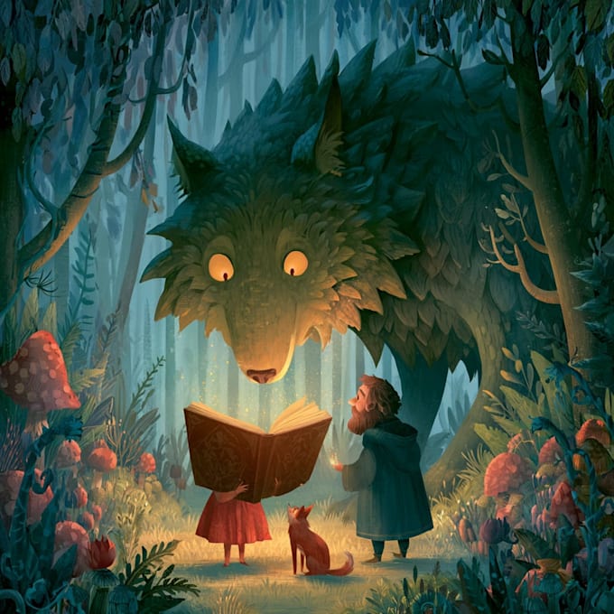 do fairy tale illustrations for book stories