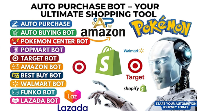 build auto purchase bot auto checkout bot shopping bot amazon lazada pokemon bot