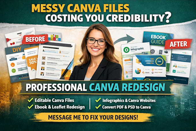 redesign canva flyer redesign infographics ebook  redesign canva leaflet expert
