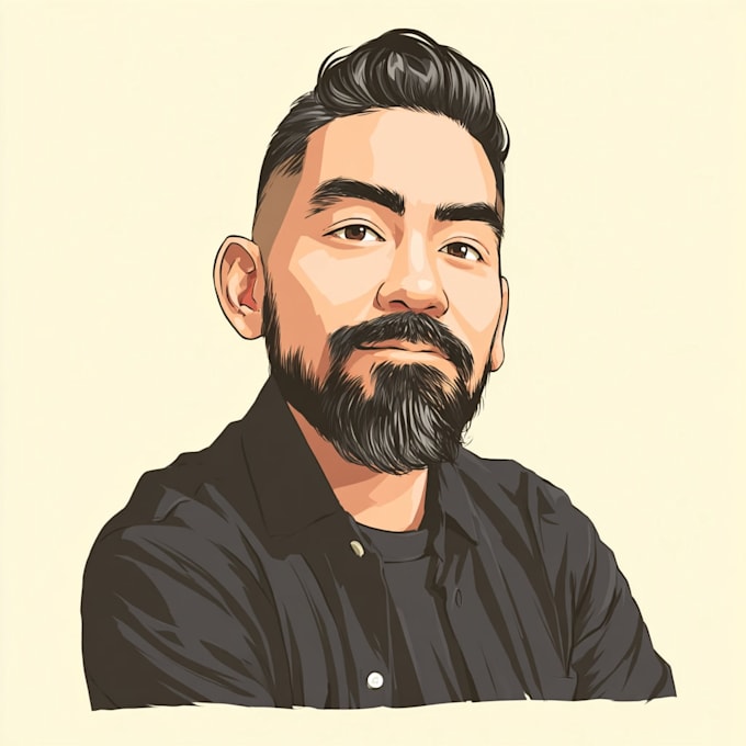 paint amazing vector cartoon portrait