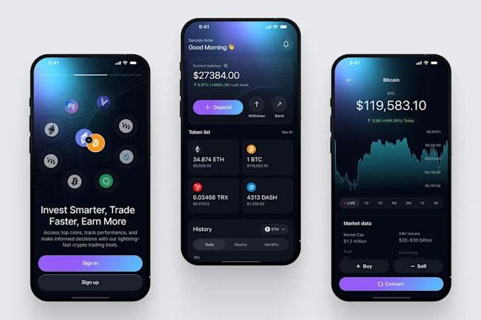 develop forex trading app investment app trading bot app crypto trading app
