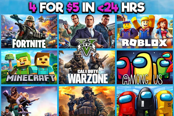 Design eye catching gaming thumbnails for youtube and twitch by Nancy ...