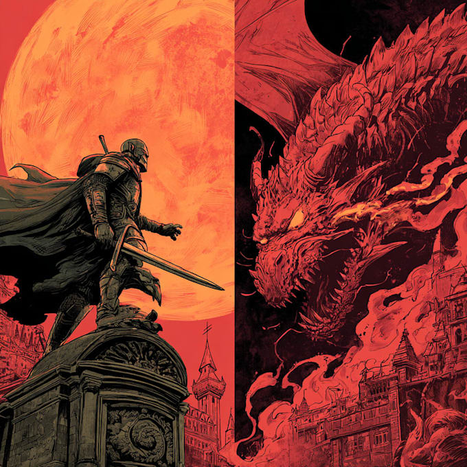 illustrate a superhero comic cover art
