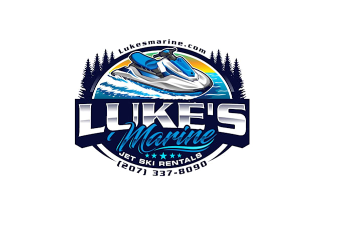 create creative and good looking jet ski logo design