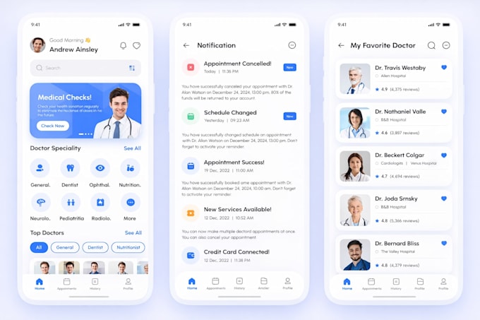 develop an online doctor consultation app for ios or android