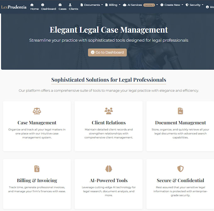 build a legal case management system in django