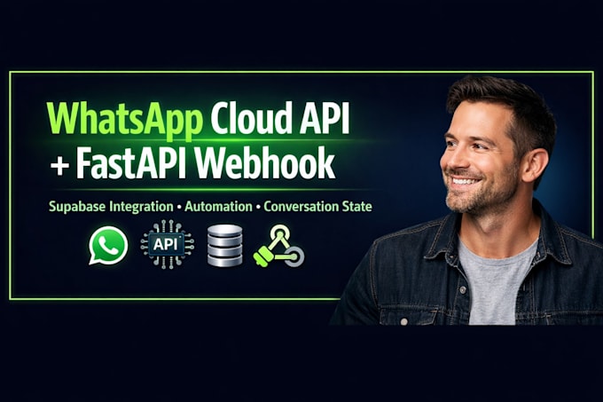 integrate whatsapp cloud API with fastapi webhook and supabase automation