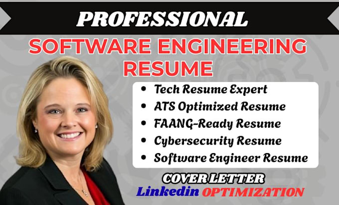write an ats optimized engineering, tech, and software developer resume