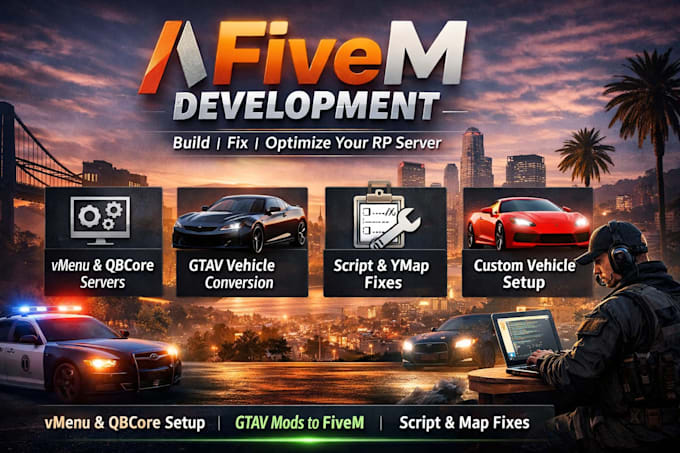 set up or fix scripts vehicles or ymaps in your fivem server