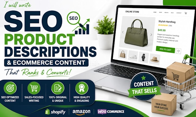write SEO product description and ecommerce content for your online store