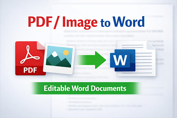 convert PDF or image files into editable word documents