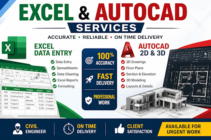 do copy paste and data entry work in excel and ms word