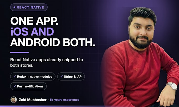 create custom react native apps for ios and android as react native developer