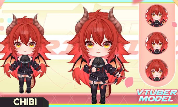 design and rig live2d chibi character live2d anime vtuber model for vtube studio