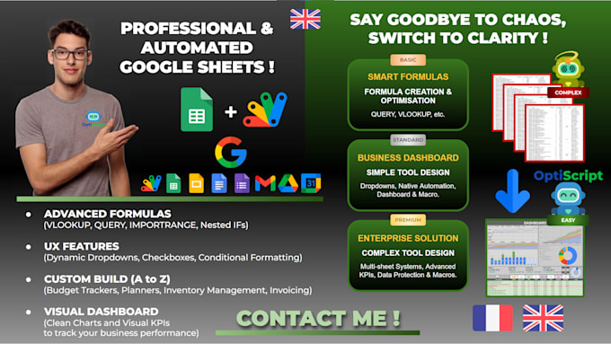 design automated and professional google sheets