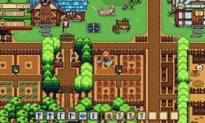create pixel art tileset, asset, tilemap, pixel background, for 2d indie game