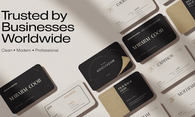 design a clean, modern business card or visiting card with clickable