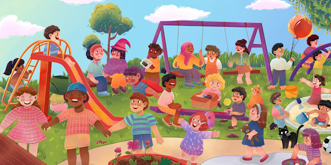 create illustration for children book